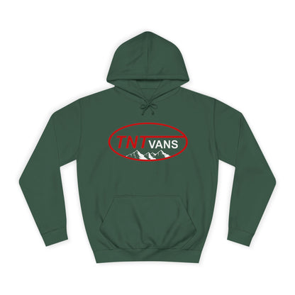 Unisex College Hoodie with Retro TNTVANS Logo, Casual Wear, College Life Hoodie, Perfect for Students, Gift for Graduates & Friends