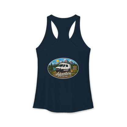 Mercedes Sprinter Merchandise Adventure is Calling Women's Ideal Racerback Tank
