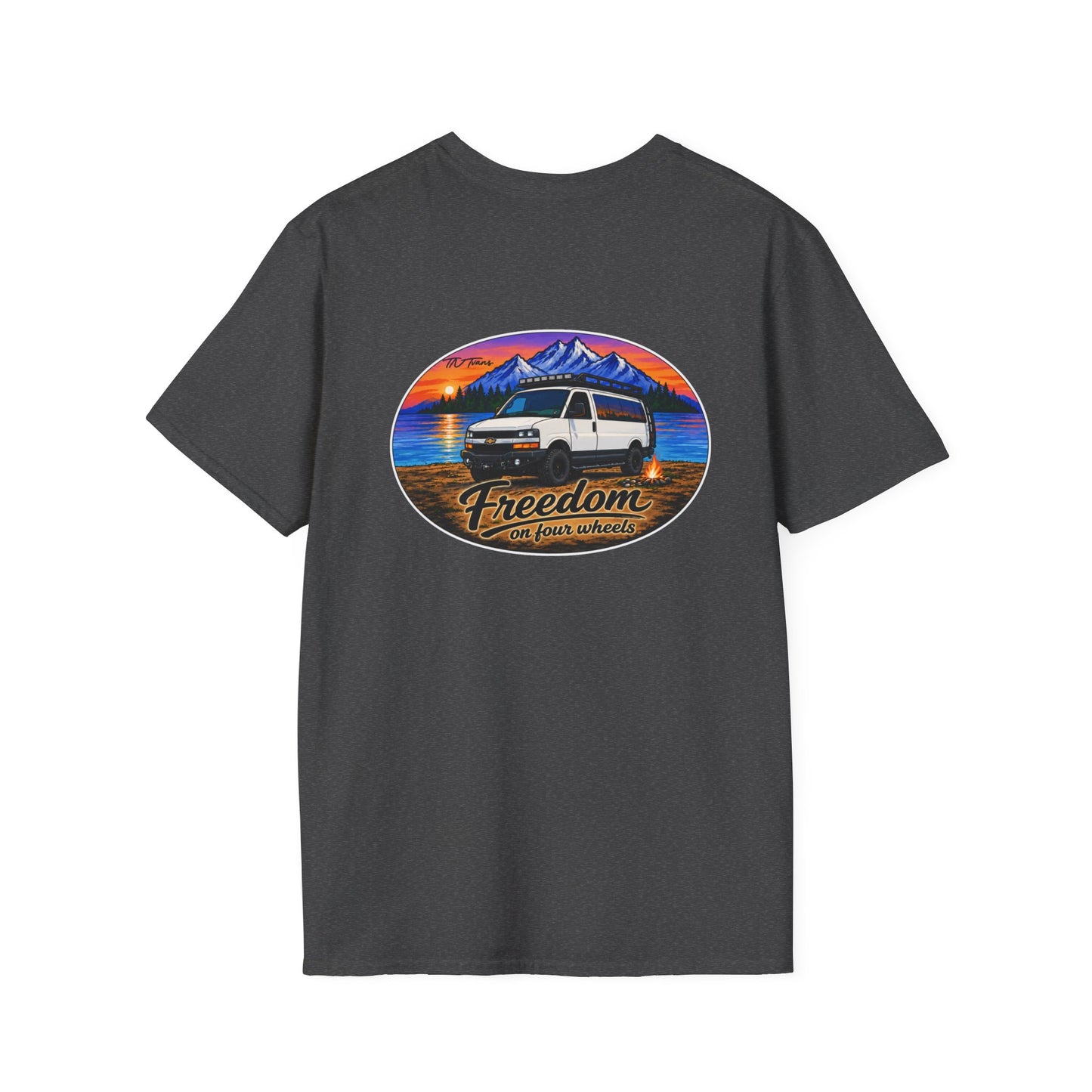 Chevy Express Van T-Shirt Freedom on Four Wheels