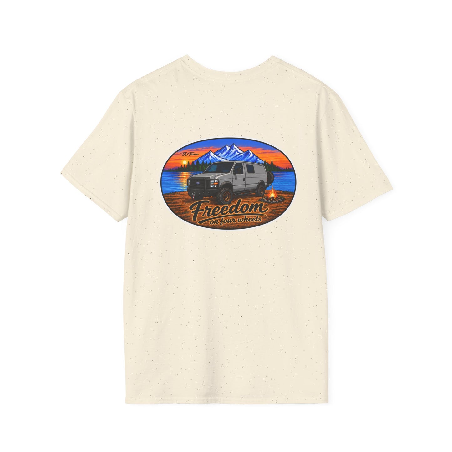 Ford Econoline Freedom on Four Wheels Unisex Softstyle T-Shirt