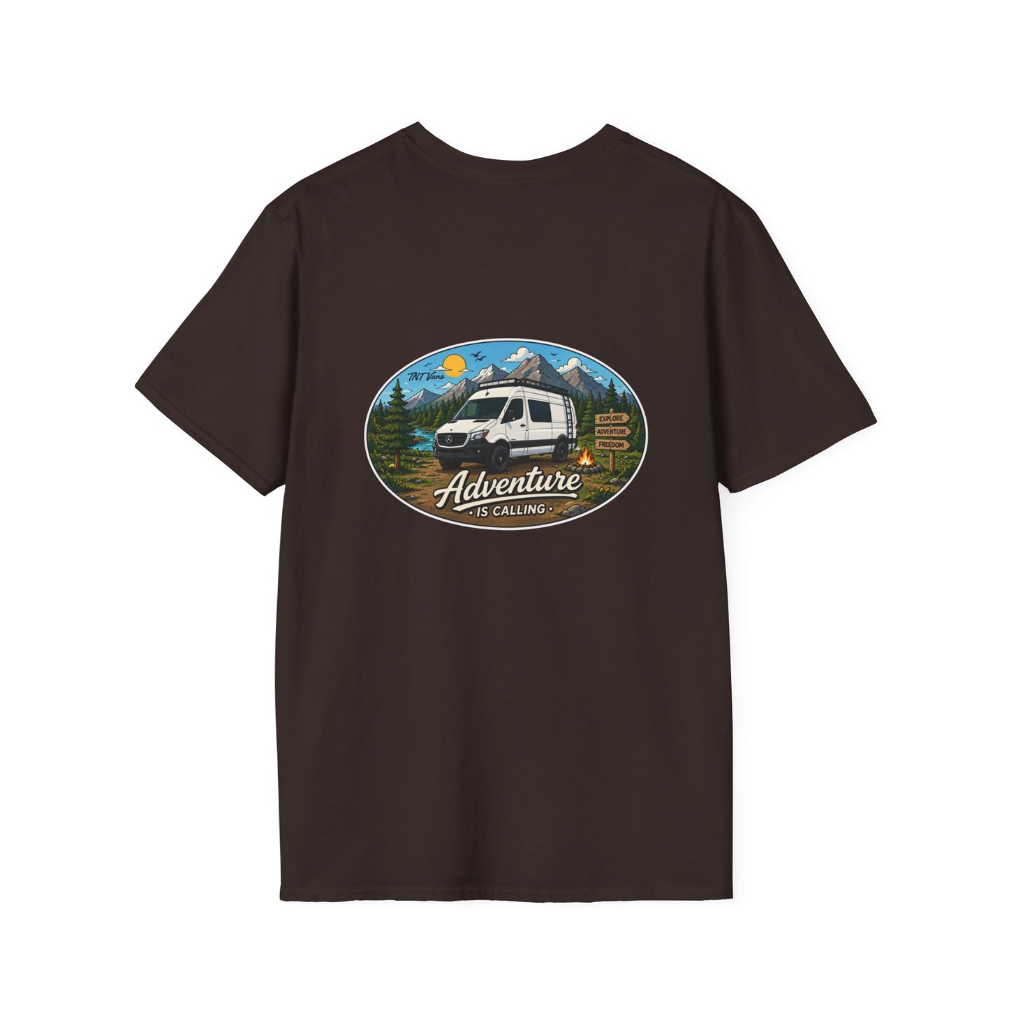 Mercedes Sprinter Merchandise Adventure is Calling Unisex Softstyle T-Shirt