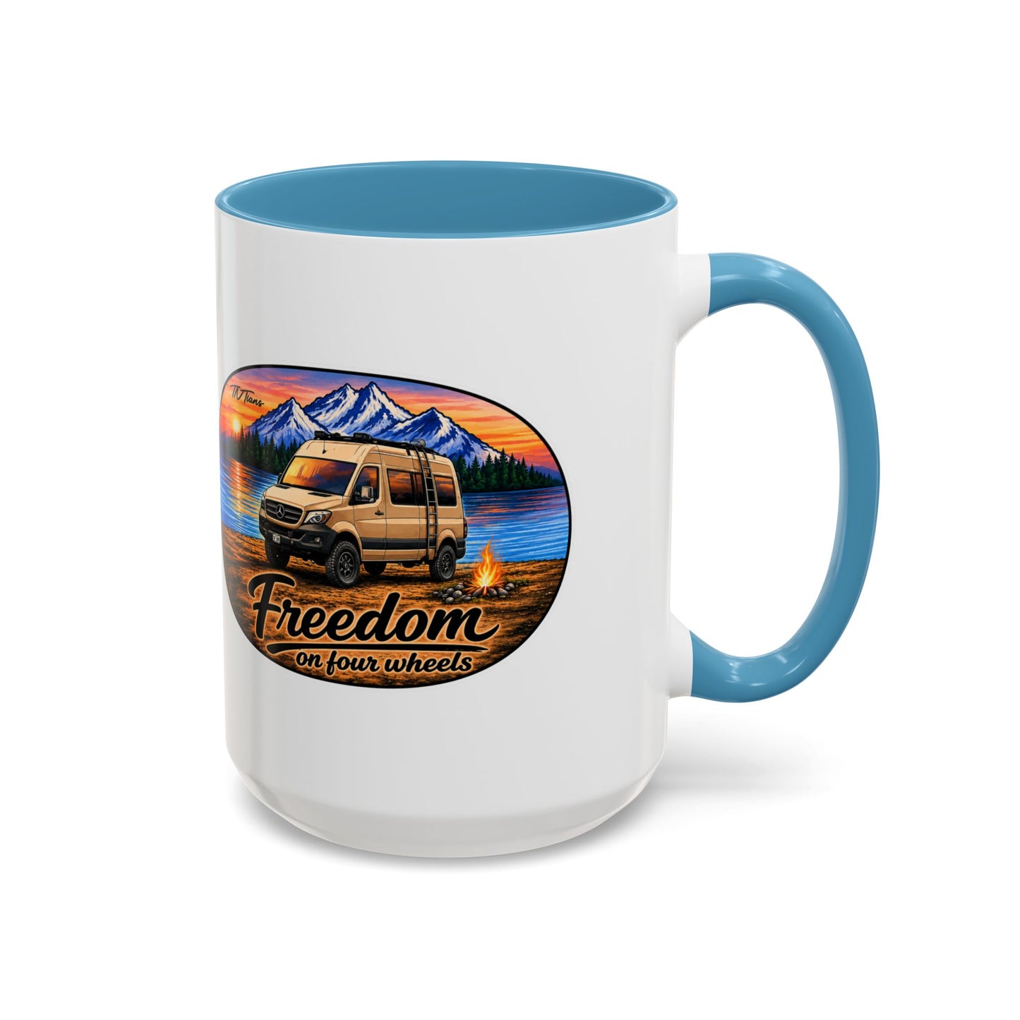 Sprinter Van Freedom on Four Wheels Accent Coffee Mug (11, 15oz)