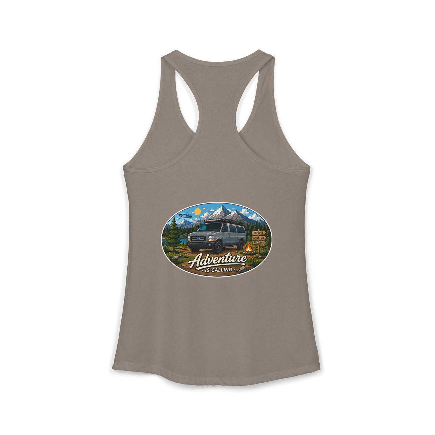 Ford Econoline Merchandise Adventure is Calling Women's Ideal Racerback Tank