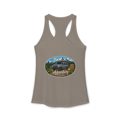 Ford Econoline Merchandise Adventure is Calling Women's Ideal Racerback Tank