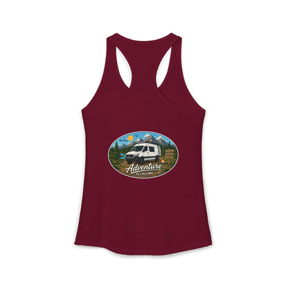 Mercedes Sprinter Merchandise Adventure is Calling Women's Ideal Racerback Tank