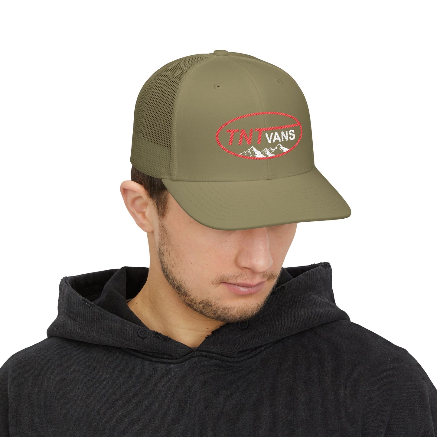 Custom Embroidered Snapback Trucker Cap - TNTVANS, Adjustable Hat for Outdoor Adventures, Gift for Him, Trendy Fishing Gear, Stylish [...]