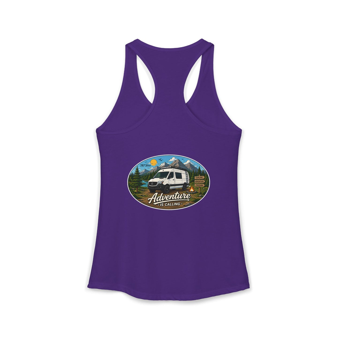 Mercedes Sprinter Merchandise Adventure is Calling Women's Ideal Racerback Tank