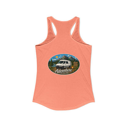 Sprinter T1N Merchandise Adventure is Calling Women's Ideal Racerback Tank