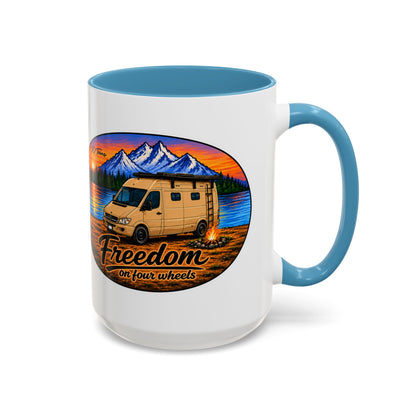 Sprinter T1N Freedom on Four Wheels Accent Coffee Mug (11, 15oz)