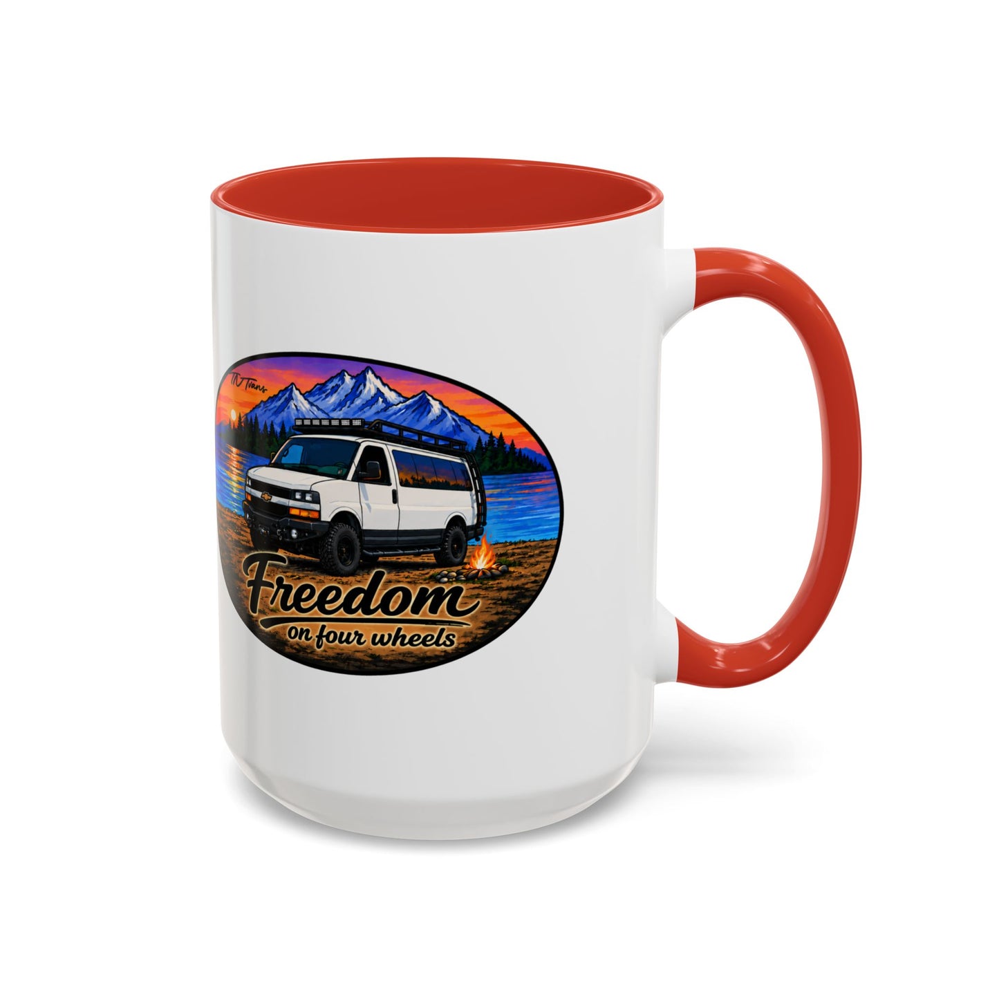 Chevy Express Freedom on Four Wheels Accent Coffee Mug (11, 15oz)