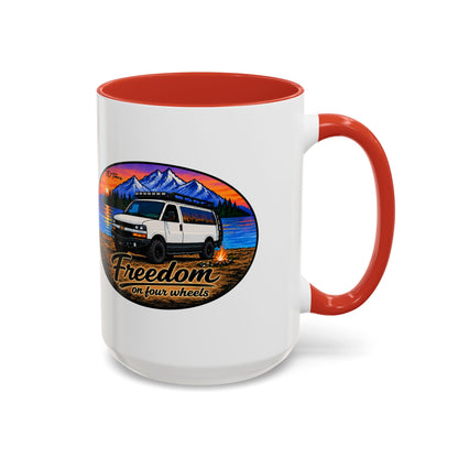 Chevy Express Freedom on Four Wheels Accent Coffee Mug (11, 15oz)