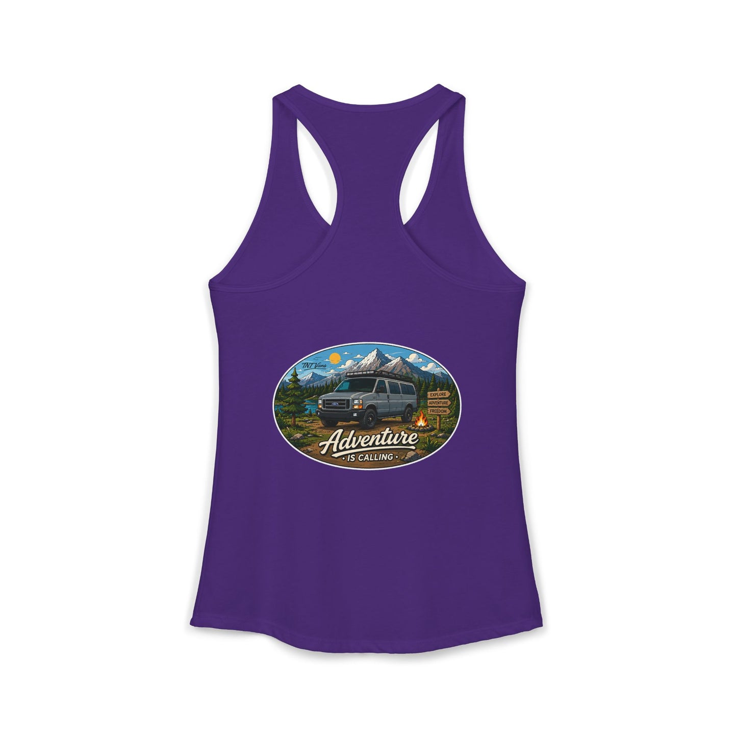 Ford Econoline Merchandise Adventure is Calling Women's Ideal Racerback Tank