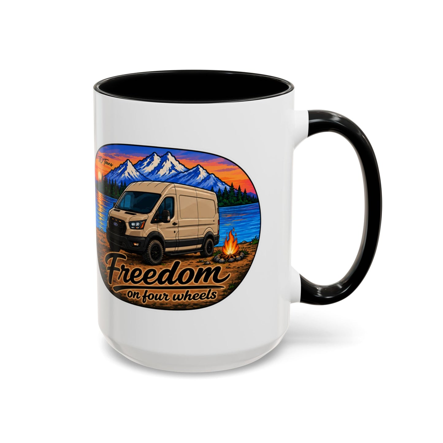 Ford Transit Freedom on Four Wheels Accent Coffee Mug (11, 15oz)