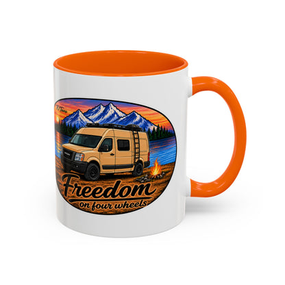 Nissan NV Freedom on Four Wheels Accent Coffee Mug (11, 15oz)
