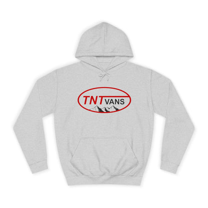 Unisex College Hoodie with Retro TNTVANS Logo, Casual Wear, College Life Hoodie, Perfect for Students, Gift for Graduates & Friends