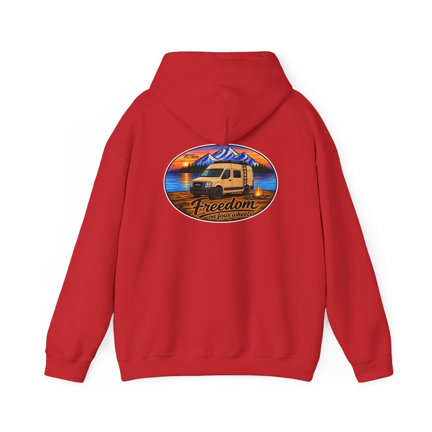 Nissan NV Merchandise Van 2500 3500 Freedom on Four Wheels Unisex Heavy Blend™ Hooded Sweatshirt