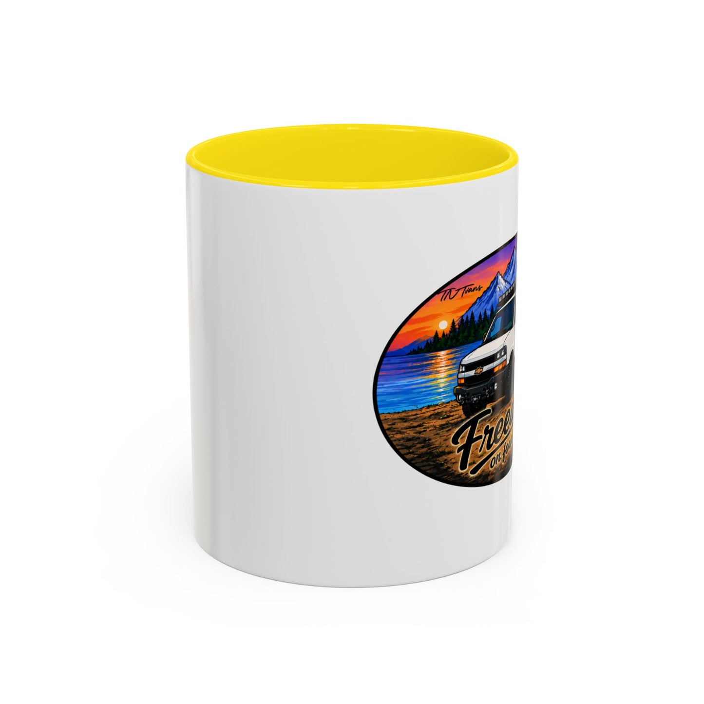 Chevy Express Freedom on Four Wheels Accent Coffee Mug (11, 15oz)