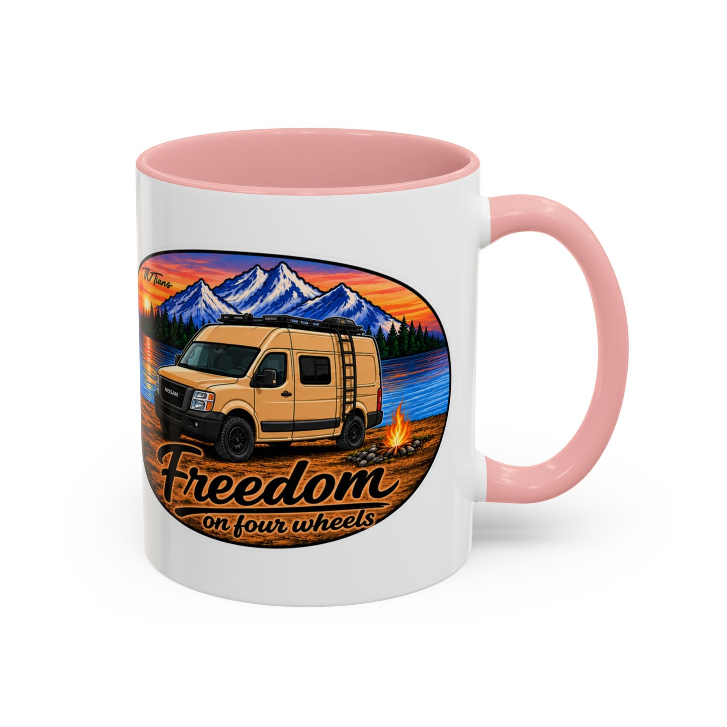 Nissan NV Freedom on Four Wheels Accent Coffee Mug (11, 15oz)