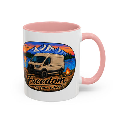 Ford Transit Freedom on Four Wheels Accent Coffee Mug (11, 15oz)
