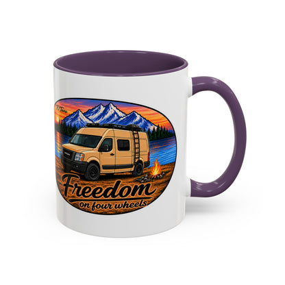 Nissan NV Freedom on Four Wheels Accent Coffee Mug (11, 15oz)