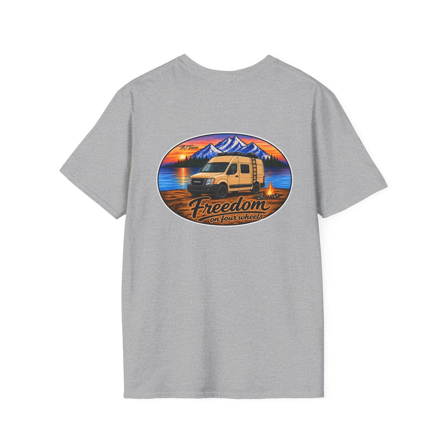 Nissan NV Freedom on Four Wheels Unisex Softstyle T-Shirt