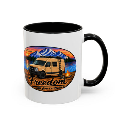 Nissan NV Freedom on Four Wheels Merch Accent Coffee Mug (11, 15oz)