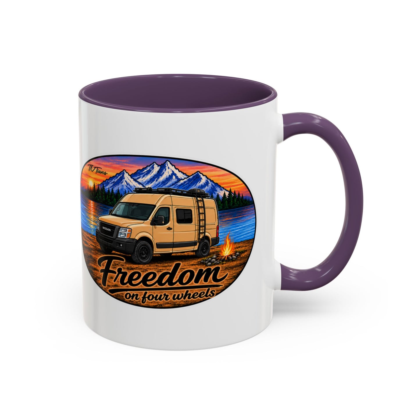 Nissan NV Freedom on Four Wheels Merch Accent Coffee Mug (11, 15oz)