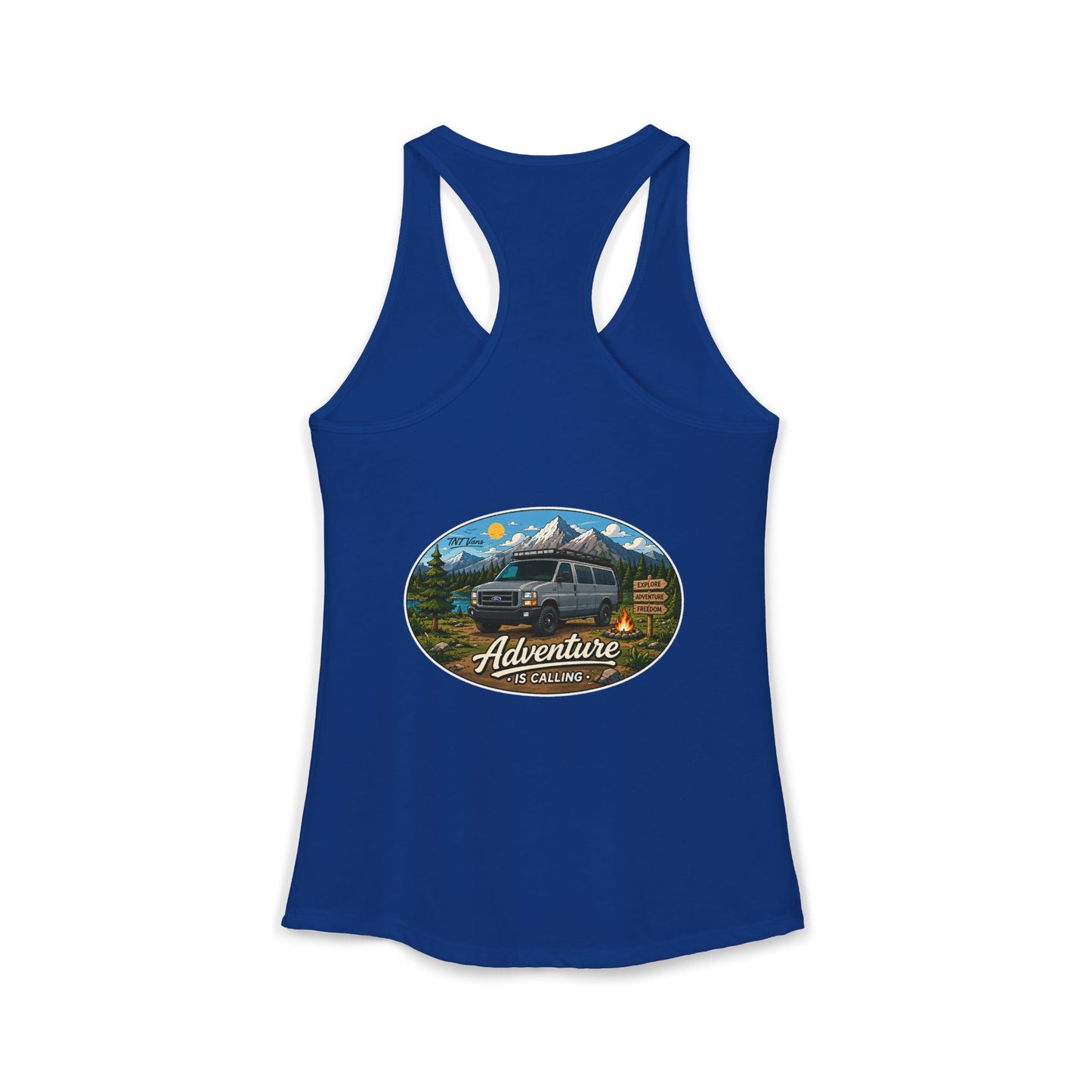 Ford Econoline Merchandise Adventure is Calling Women's Ideal Racerback Tank
