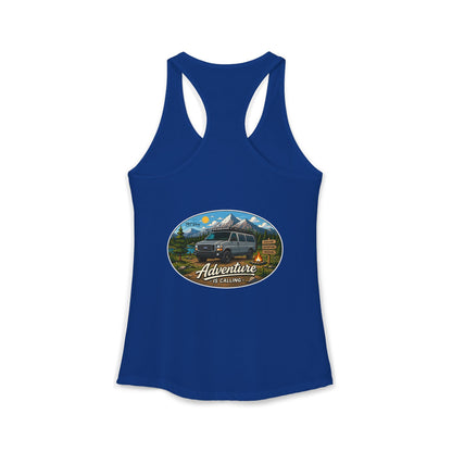 Ford Econoline Merchandise Adventure is Calling Women's Ideal Racerback Tank