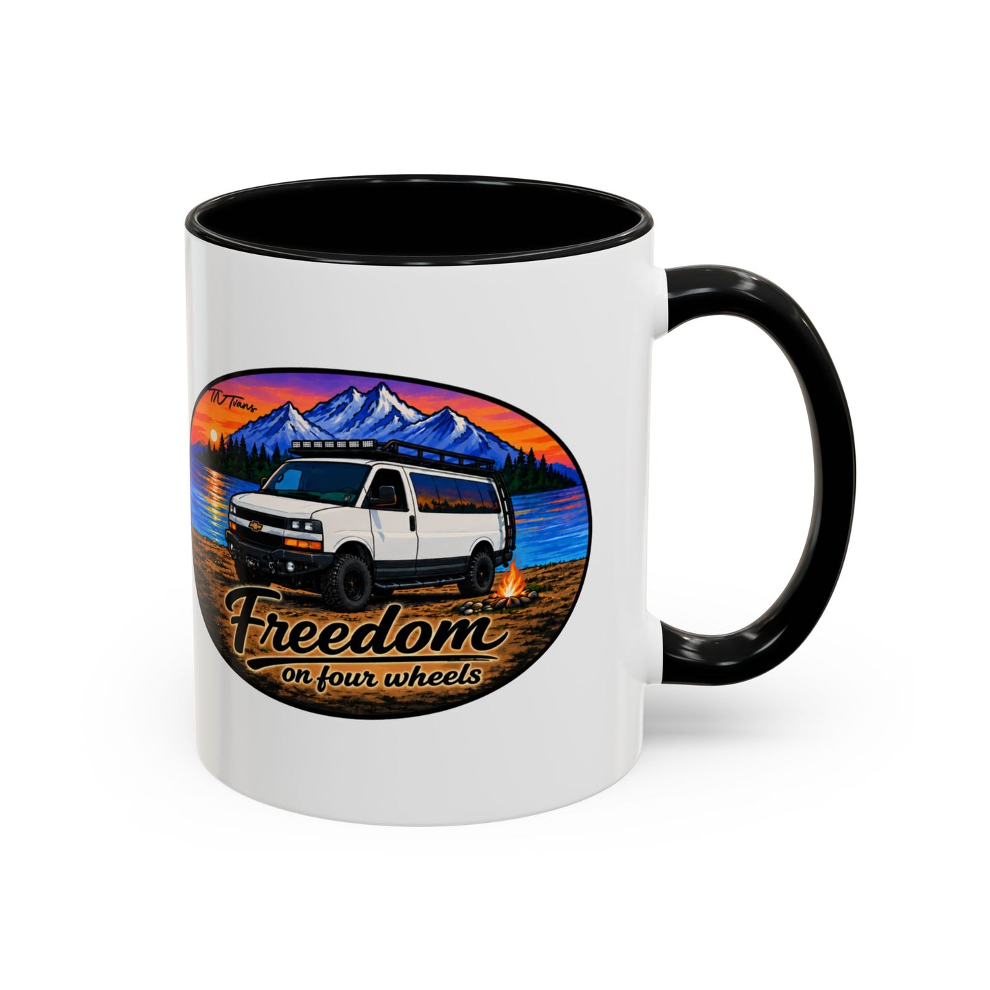 Chevy Express Freedom on Four Wheels Accent Coffee Mug (11, 15oz)