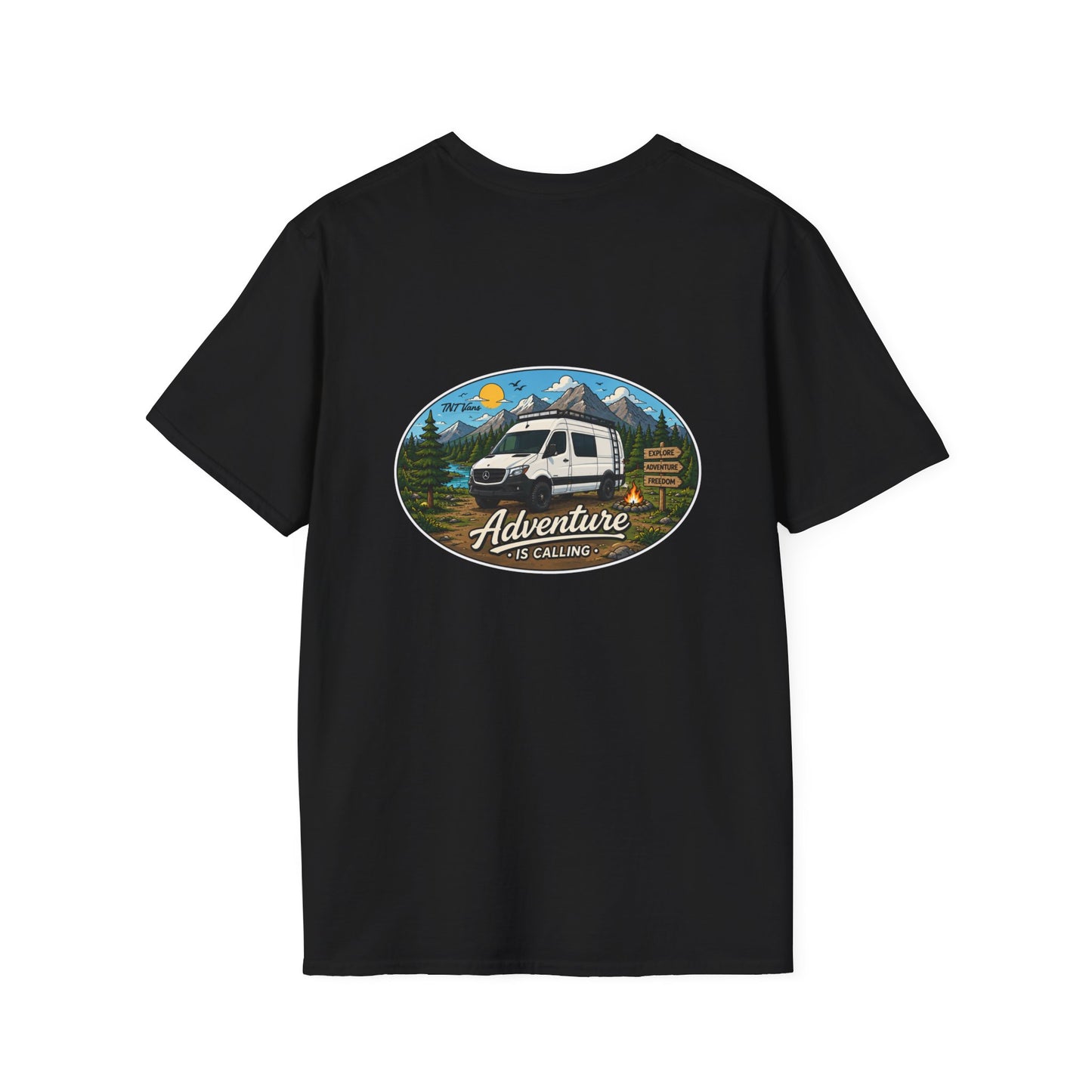 Mercedes Sprinter Merchandise Adventure is Calling Unisex Softstyle T-Shirt