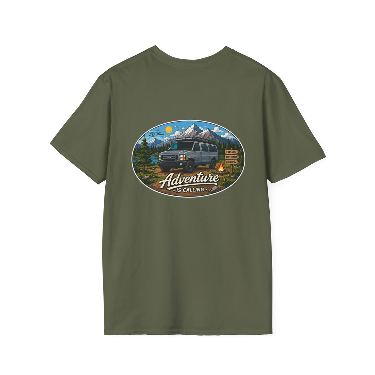 Ford Econoline Merchandise Adventure is Calling Unisex Softstyle T-Shirt