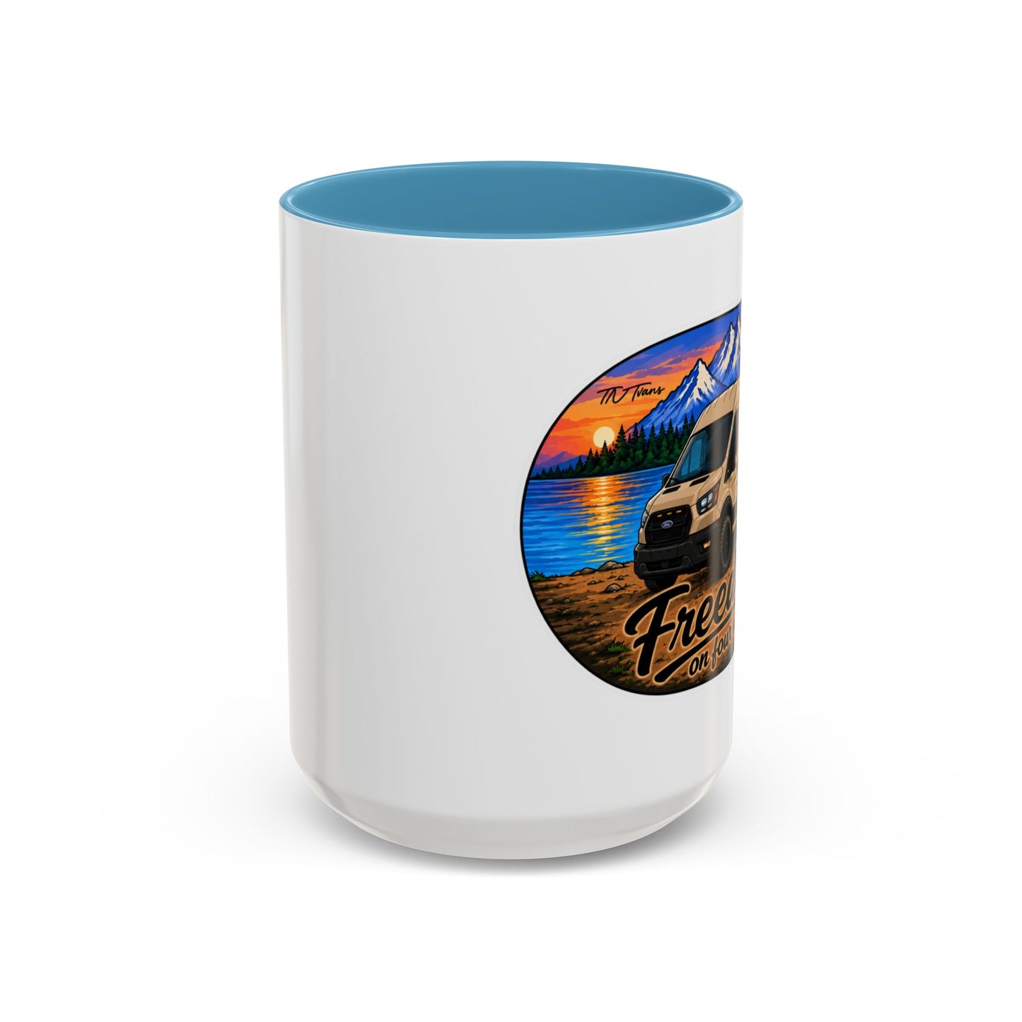 Ford Transit Freedom on Four Wheels Accent Coffee Mug (11, 15oz)