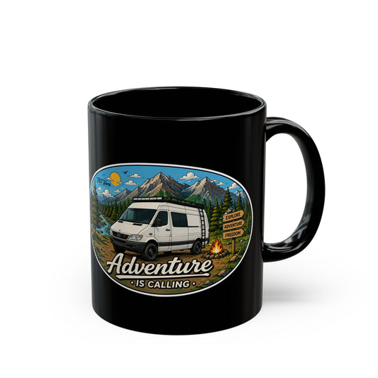 Sprinter T1N Merchandise Adventure is Calling Black Mug (11oz, 15oz)