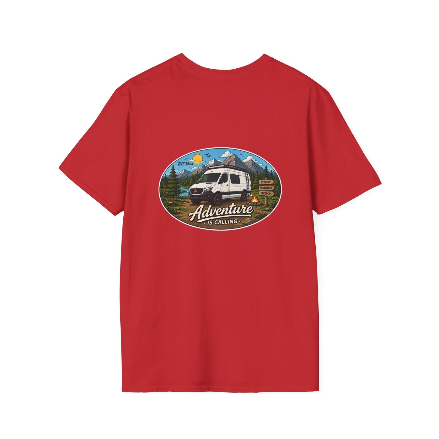 Mercedes Sprinter Merchandise Adventure is Calling Unisex Softstyle T-Shirt
