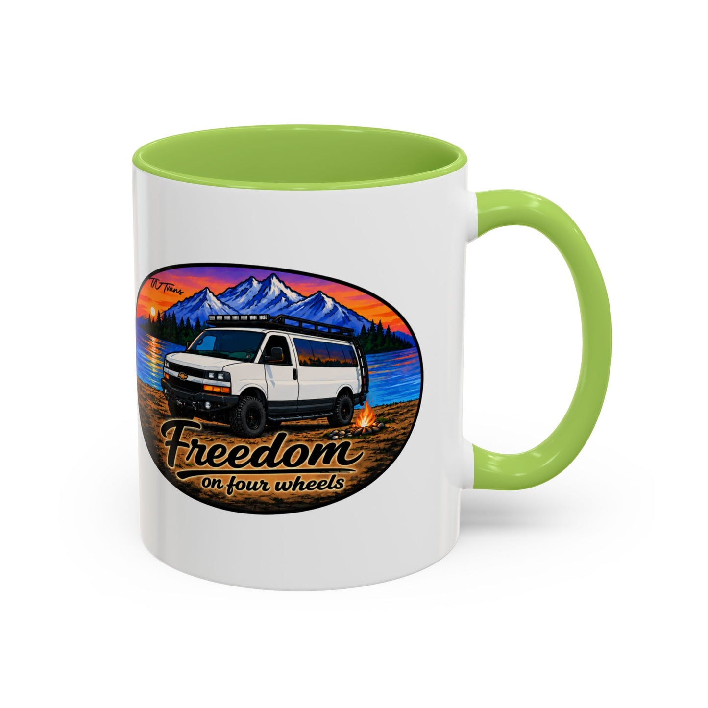 Chevy Express Freedom on Four Wheels Accent Coffee Mug (11, 15oz)