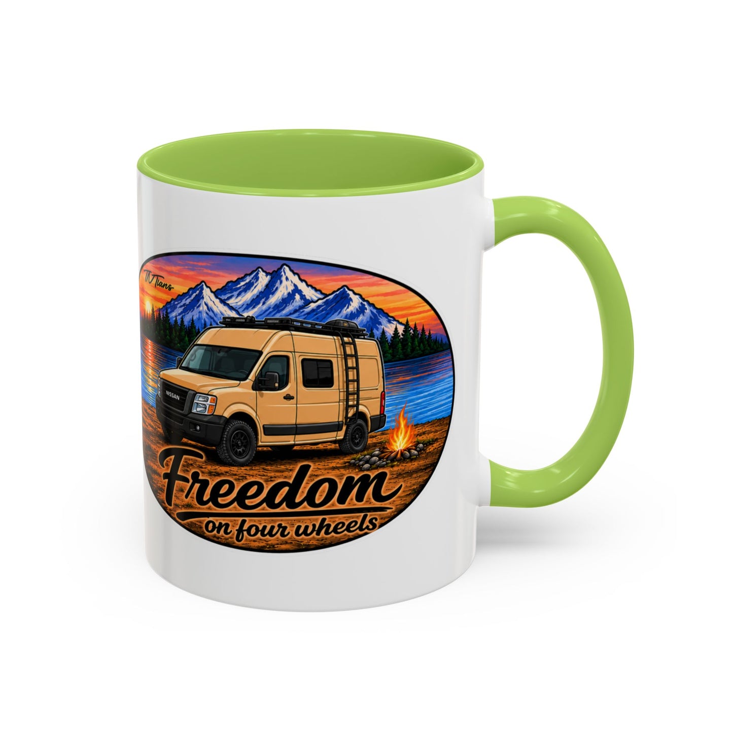 Nissan NV Freedom on Four Wheels Accent Coffee Mug (11, 15oz)