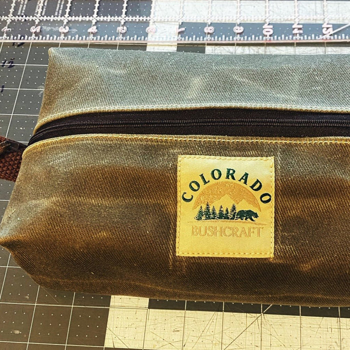 Handmade Waxed Canvas Simple Box Pouch Bushcraft Survival Camping Possibles Dopp Grooming (Various Colors)