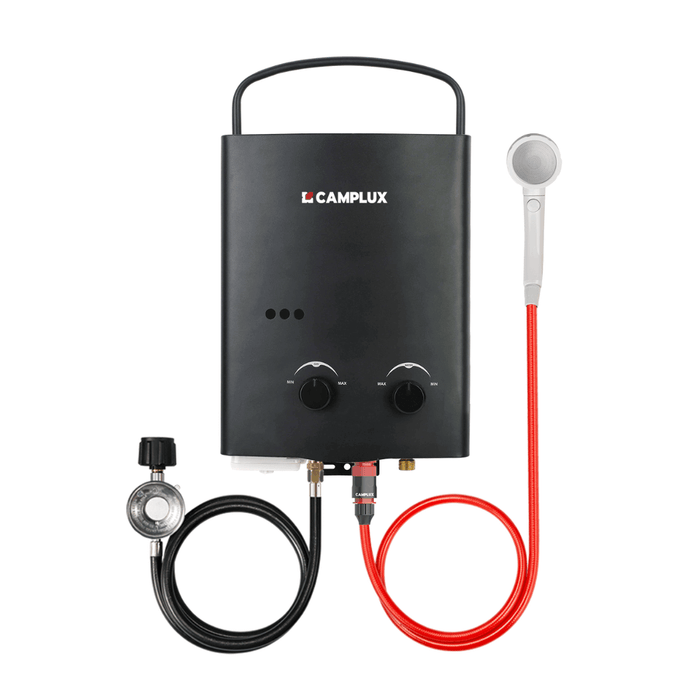 Camplux 5L 1.32 GPM Outdoor Portable Propane Tankless Water Heater - Black