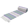 Seafoam Green & Pastel Purple Mexican Falsa Blanket