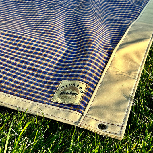 Handmade Wool Picnic Blanket | Ground Cloth | Made in the USA