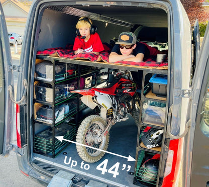 Van Bed 48" & Shelving | Camper Van Conversion DIY Kit