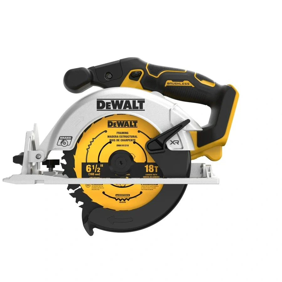 DEWALT DCS565B 20V MAX* XR® 6-1/2 in. Brushless Cordless Circular Saw (Tool Only)