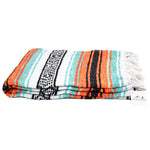 Mint & Orange Mexican Falsa Yoga Blanket