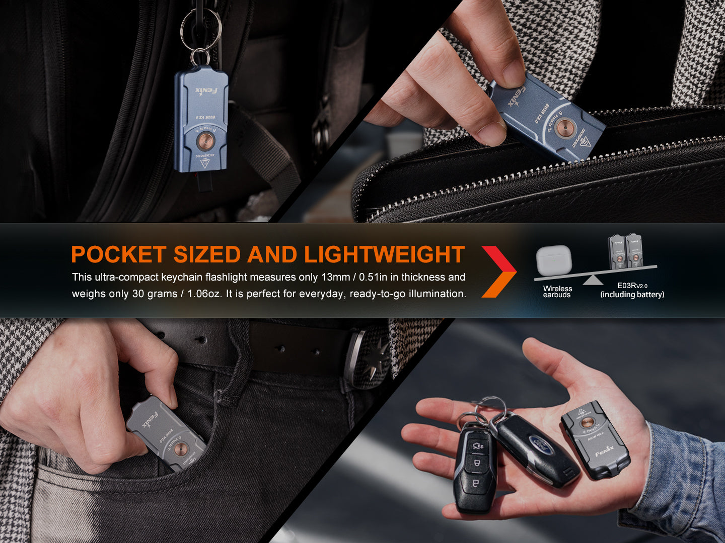 Keychain Flashlight | 500 Lumens