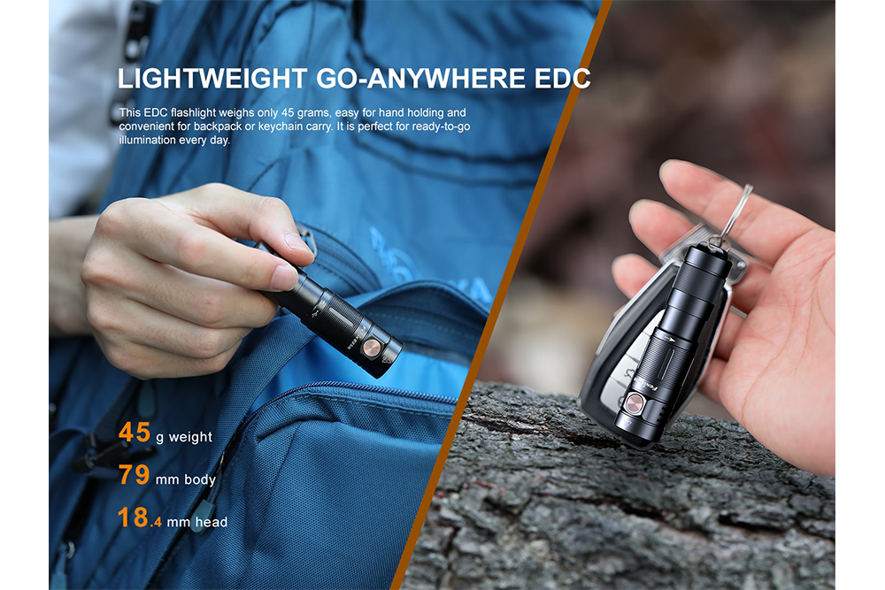 Fenix E09R Rechargeable High-Output Flashlight  - 600 Lumens