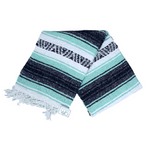 Mint & Grey Mexican Falsa Yoga Blanket