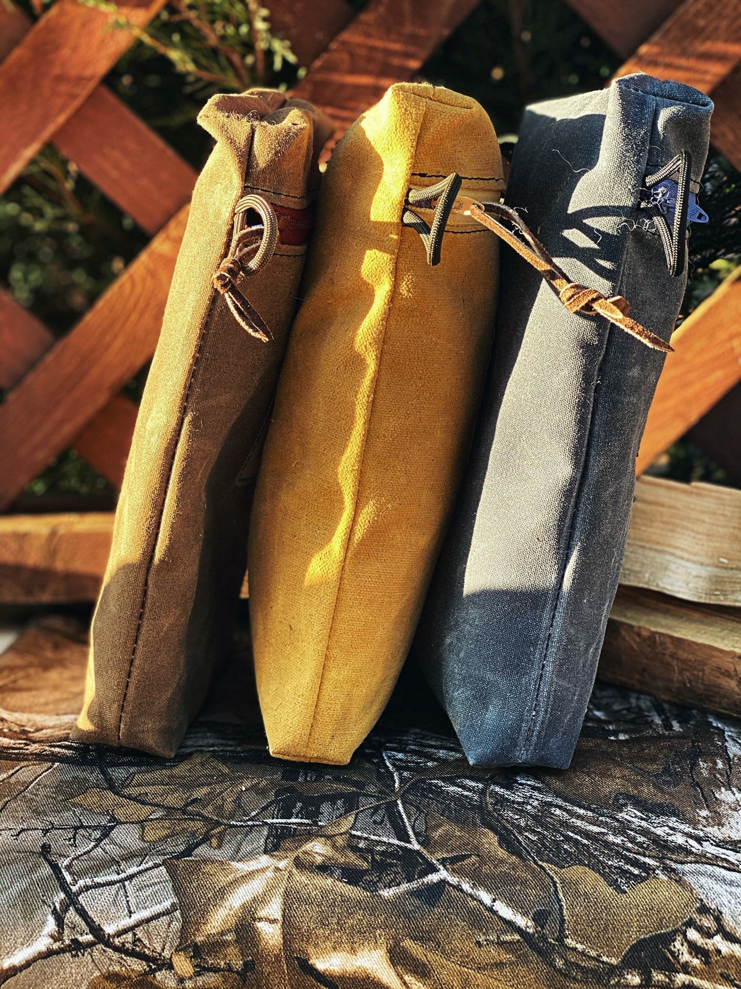 Handmade Large Waxed Canvas Traditional EDC Pouch Bushcraft Survival Camping Possibles Dopp Grooming (Various Colors)