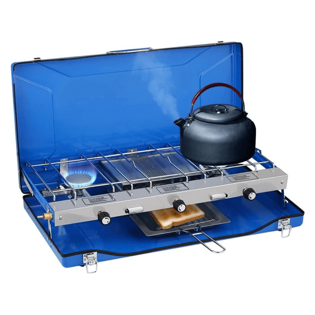 Propane Camping Stove | 2 Burners & 1 Grill