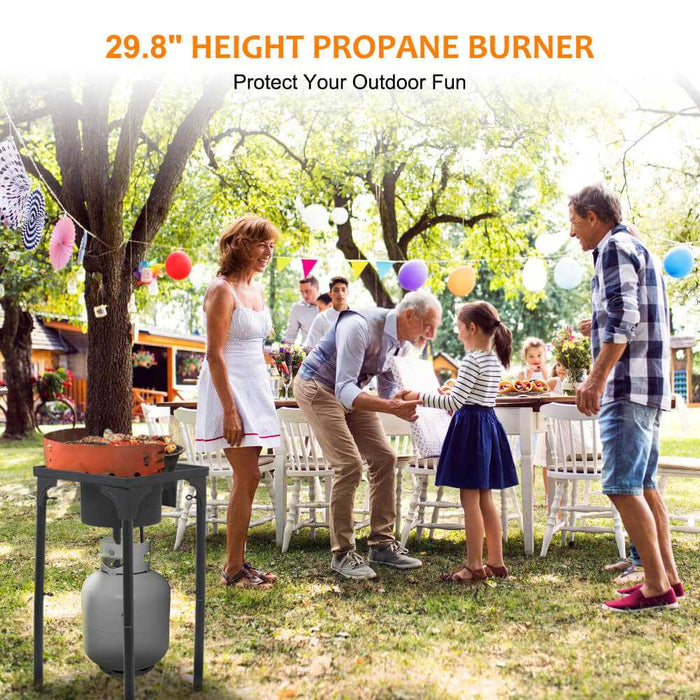 130,000 BTU High Pressure Single Propane Burner Perfect for Home Brewing, Turkey Fry, Maple Syrup Prep